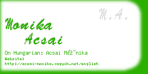 monika acsai business card